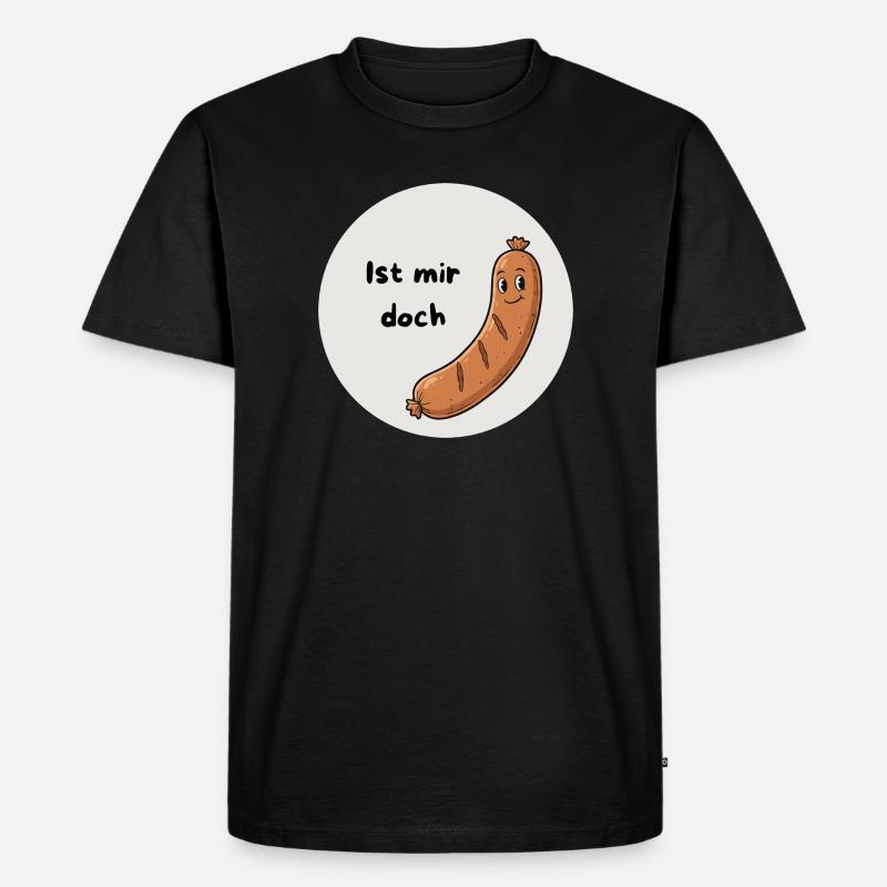 Ist mir doch Wurst - Männer Premium Bio T-Shirt - Schwarz