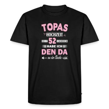 52 Years Relationship Anniversary Wedding Anniversary - Men's Premium Organic T-Shirt - black - Front - Nico (187cm)