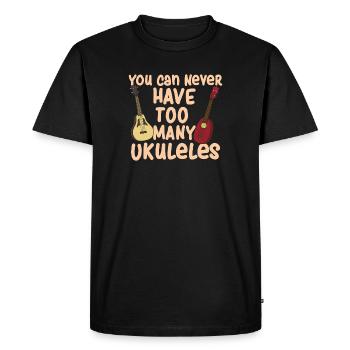 On n’a jamais trop d’art musical pour ukulélés - T-shirt Premium bio Homme - noir - Devant - Nico (187cm)