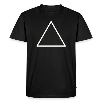 Geometric Shape Triangle Outline - Men's Premium Organic T-Shirt - black - Front - Nico (187cm)