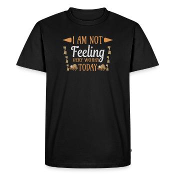 Not feeling workly sloth - Men's Premium Organic T-Shirt - black - Front - Nico (187cm)