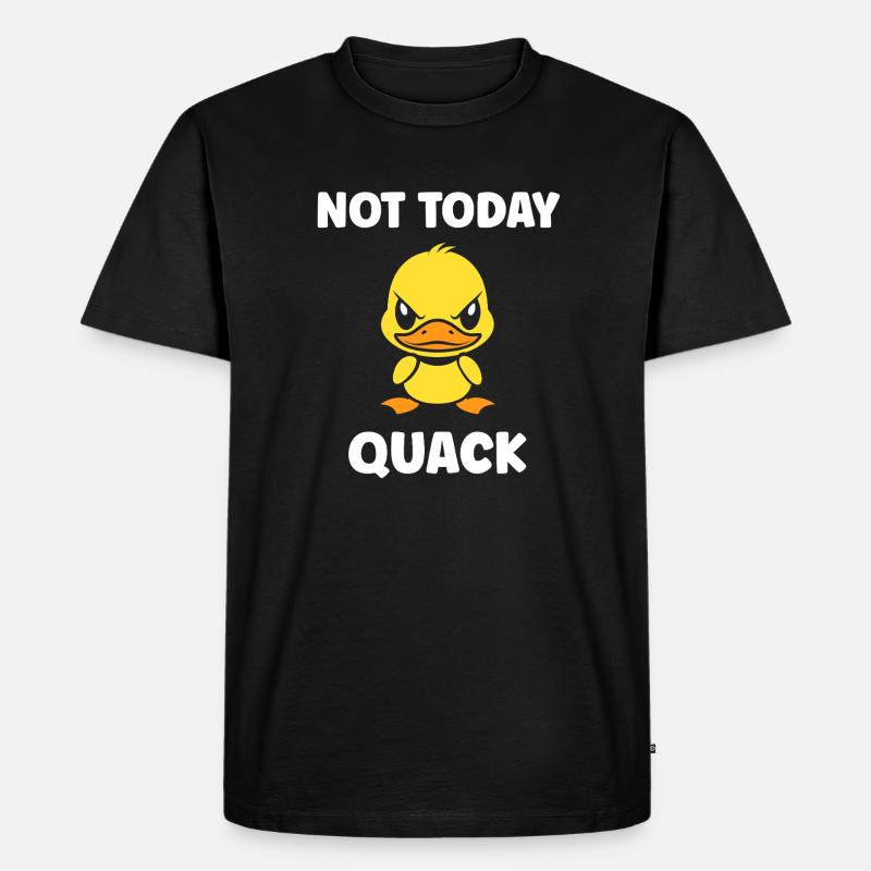 Grumpy Duck nicht heute - Männer Premium Bio T-Shirt - Schwarz