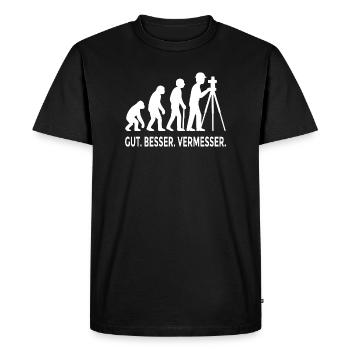 Bonne évolution de Meilleur Géomètre - T-shirt Premium bio Homme - noir - Devant - Nico (187cm)
