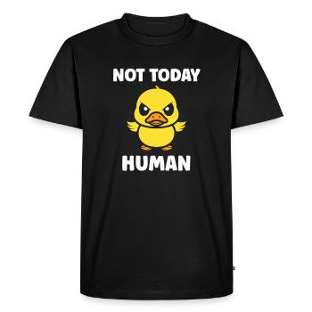 Rebellious duckling not today - Men's Premium Organic T-Shirt - black - Front - Nico (187cm)