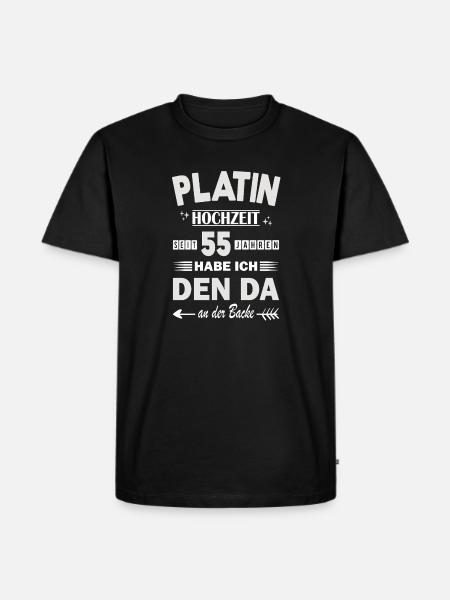 55 Years Relationship Anniversary Wedding Anniversary - Men's Premium Organic T-Shirt - black