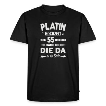 55 Years Relationship Anniversary Wedding Anniversary - Men's Premium Organic T-Shirt - black - Front - Nico (187cm)