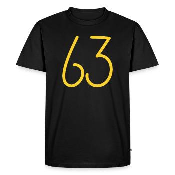 63 - Men's Premium Organic T-Shirt - black - Front - Nico (187cm)