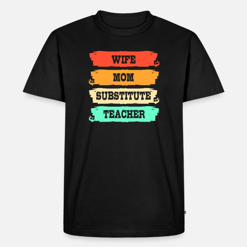 Vertretungslehrer Aushilfslehrer Ersatzlehrerin - Männer Premium Bio T-Shirt - Schwarz