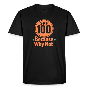 Culture SPF Identité Soins de la peau Humour - T-shirt Premium bio Homme - noir - Devant - Nico (187cm)