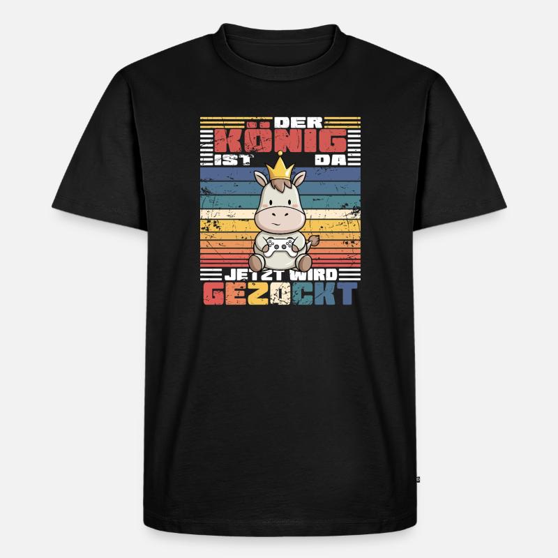Game König computerspiel - Männer Premium Bio T-Shirt - Schwarz