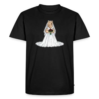 Mariage des Roses Nuptiales Ourses - T-shirt Premium bio Homme - noir - Devant - Nico (187cm)
