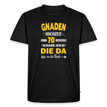 70 Years of Relationship Anniversary Wedding Anniversary Graces - Men's Premium Organic T-Shirt - black - Front - Nico (187cm)
