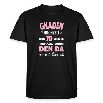 70 ans de mariage anniversaire de relation Mariage Anniversaire de mariage - T-shirt Premium bio Homme - noir - Devant - Nico (187cm)
