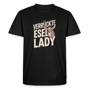 Idiot de la folle Âne Drôle d’âne - T-shirt Premium bio Homme - noir - Devant - Nico (187cm)