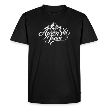 Après Ski Team Mountains - Men's Premium Organic T-Shirt - black - Front - Nico (187cm)