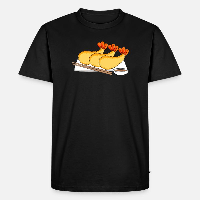Krabbe Languste Meeresfrüchte Shrimp - Männer Premium Bio T-Shirt - Schwarz