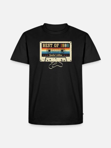 Best Of 1986 40th Birthday - Men's Premium Organic T-Shirt - black