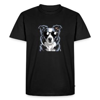 Border Collie - T-shirt Premium bio Homme - noir - Devant - Nico (187cm)