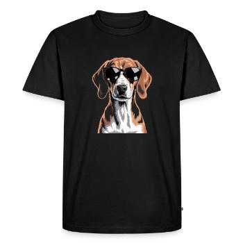 English Foxhound - Men's Premium Organic T-Shirt - black - Front - Nico (187cm)
