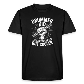 Drummer Saying Funny Drummer Gift - Men's Premium Organic T-Shirt - black - Front - Nico (187cm)