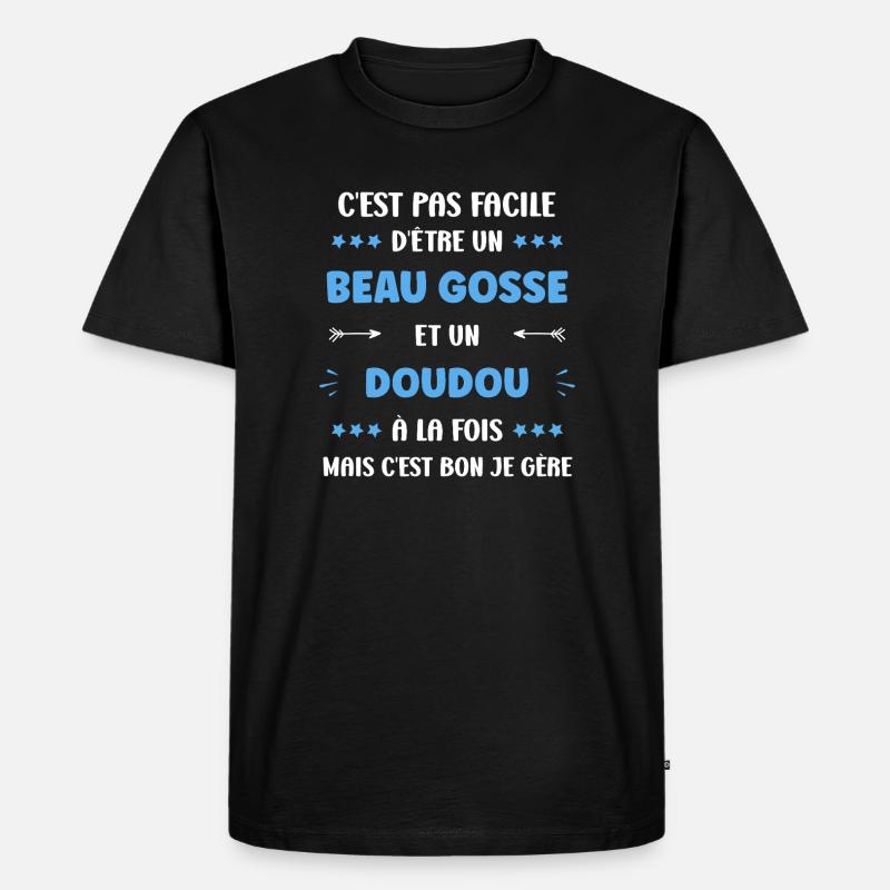 Don - Männer Premium Bio T-Shirt - Schwarz