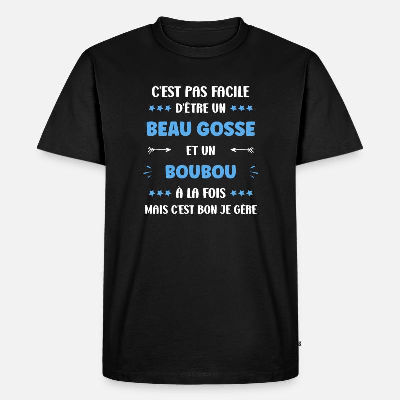 Boubou - Männer Premium Bio T-Shirt - Schwarz