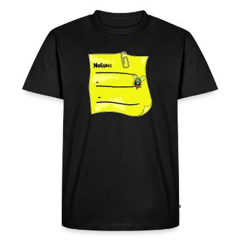 Bloc-notes jaune – Trombone & faux nœud papillon - T-shirt Premium bio Homme - noir - Devant - Nico (187cm)