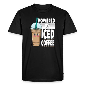 Graphique pastel de café glacé Kawaii mignon - T-shirt Premium bio Homme - noir - Devant - Nico (187cm)