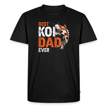Meilleur papa de carpes koi de tous les temps Fierté de père poisson koi drôle - T-shirt Premium bio Homme - noir - Devant - Nico (187cm)
