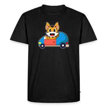Tiger Car - Men's Premium Organic T-Shirt - black - Front - Nico (187cm)