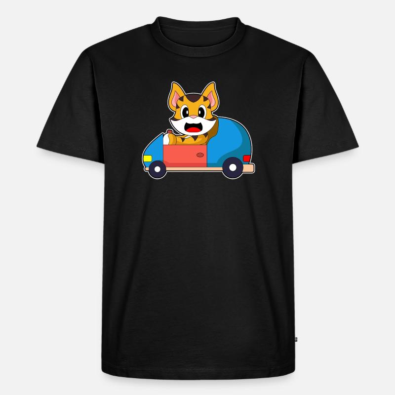 Tiger Auto - Männer Premium Bio T-Shirt - Schwarz