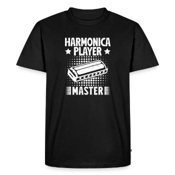 Harmonica Musican Player Master Harmonica - Men's Premium Organic T-Shirt - black - Front - Nico (187cm)