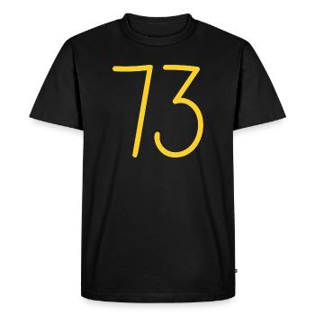 73 - Men's Premium Organic T-Shirt - black - Front - Nico (187cm)