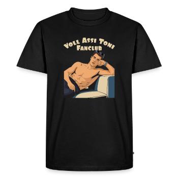 Toni's Fanclub - Men's Premium Organic T-Shirt - black - Front - Nico (187cm)