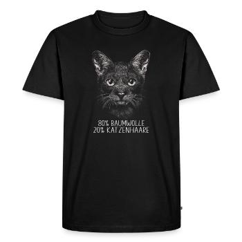 Dictons de chats Cadeau de chat propriétaire de chat - T-shirt Premium bio Homme - noir - Devant - Nico (187cm)