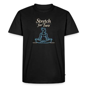 Mère enceinte de yoga prénatal - T-shirt Premium bio Homme - noir - Devant - Nico (187cm)