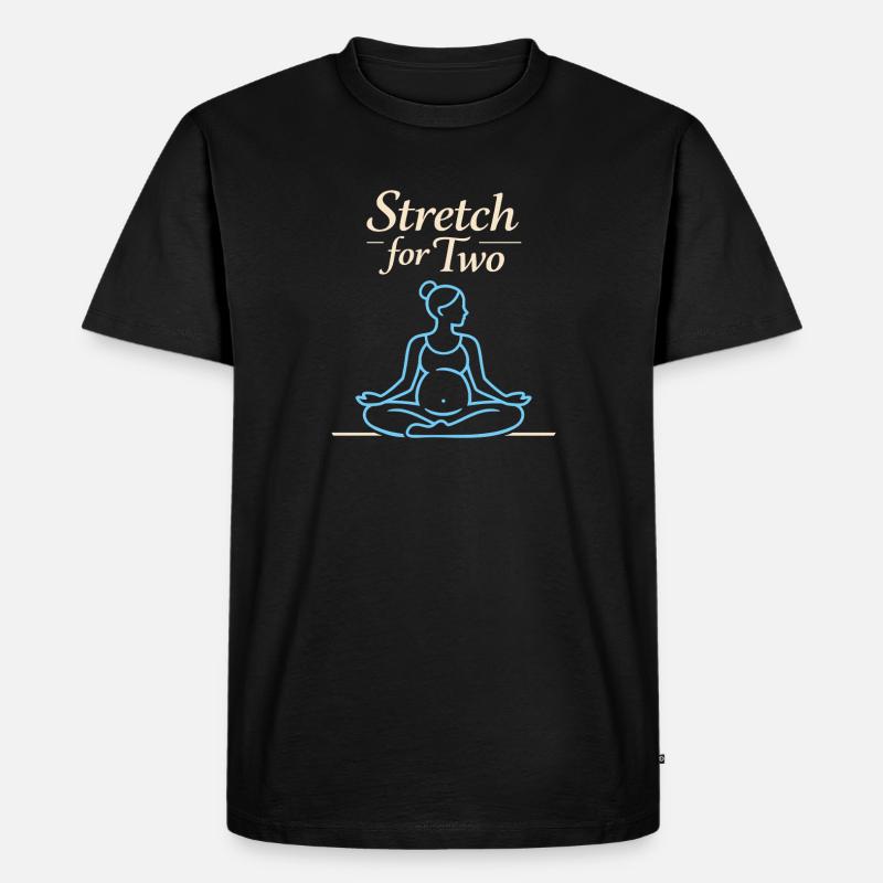 Vorgeburtliches Yoga Werdende Mutter - Männer Premium Bio T-Shirt - Schwarz