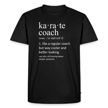 Funny Karate Coach Definition Martial Arts - Men's Premium Organic T-Shirt - black - Front - Nico (187cm)