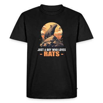 Rat Rat - T-shirt Premium bio Homme - noir - Devant - Nico (187cm)