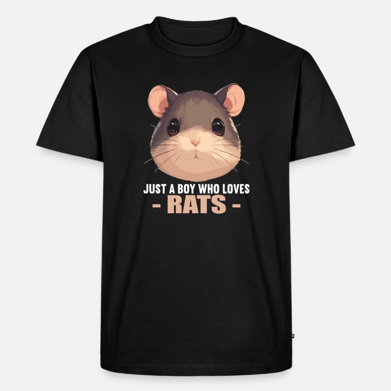 Ratten Ratte - Männer Premium Bio T-Shirt - Schwarz