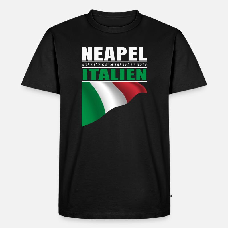 Neapel - Männer Premium Bio T-Shirt - Schwarz