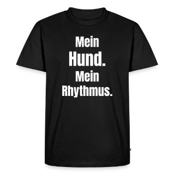 My Dog My Rhythm - Men's Premium Organic T-Shirt - black - Front - Nico (187cm)