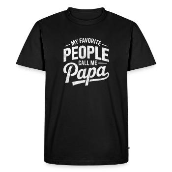 Favorite People Call Me Dad - Men's Premium Organic T-Shirt - black - Front - Nico (187cm)