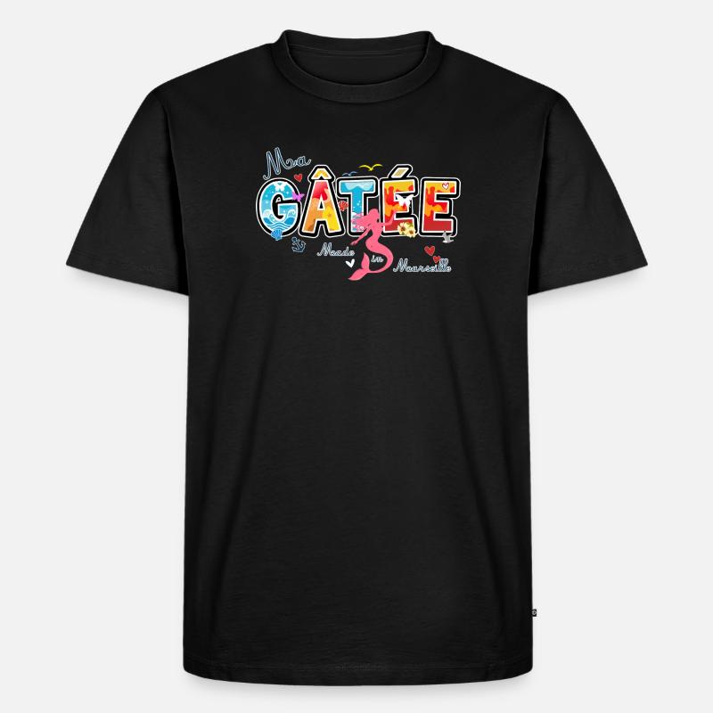 Ma Gatée, Expression marseillaise, valentines gift - Männer Premium Bio T-Shirt - Schwarz