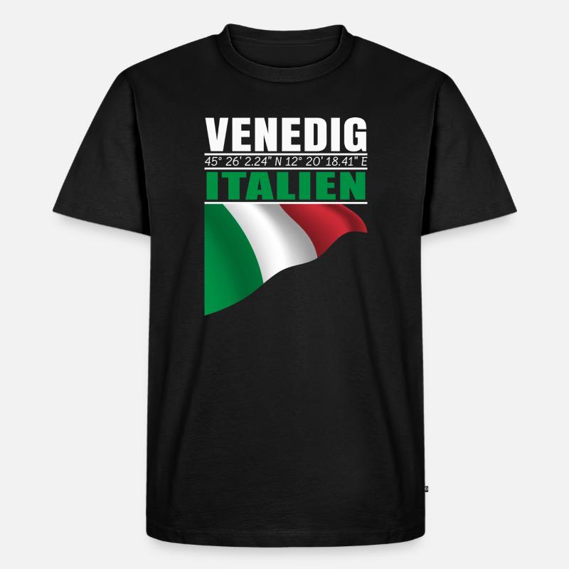 Venedig - Männer Premium Bio T-Shirt - Schwarz