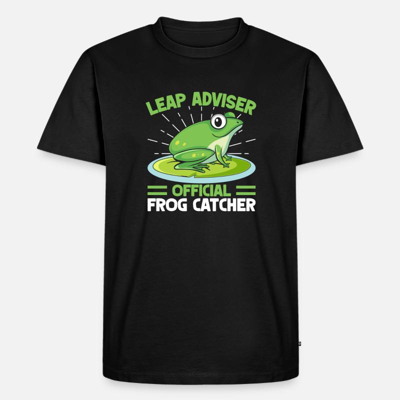 Frog Catcher Leap Adviser Frog - Männer Premium Bio T-Shirt - Schwarz