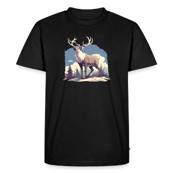 Renne Renne - T-shirt Premium bio Homme - noir - Devant - Nico (187cm)