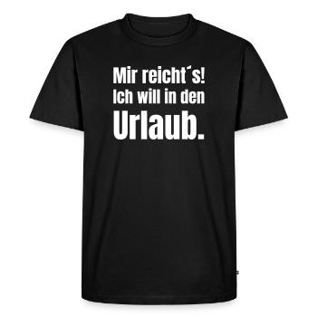 Le désir des fêtes dans une typographie audacieuse - T-shirt Premium bio Homme - noir - Devant - Nico (187cm)