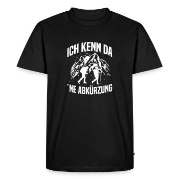 Je connais l’abréviation Hiking Hiking - T-shirt Premium bio Homme - noir - Devant - Nico (187cm)