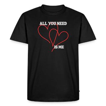 Tout ce dont tu as besoin - T-shirt Premium bio Homme - noir - Devant - Nico (187cm)